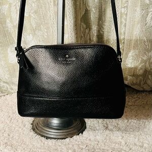 Kate Spade Black Textured Leather